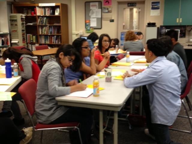 participants receiving college application advising
